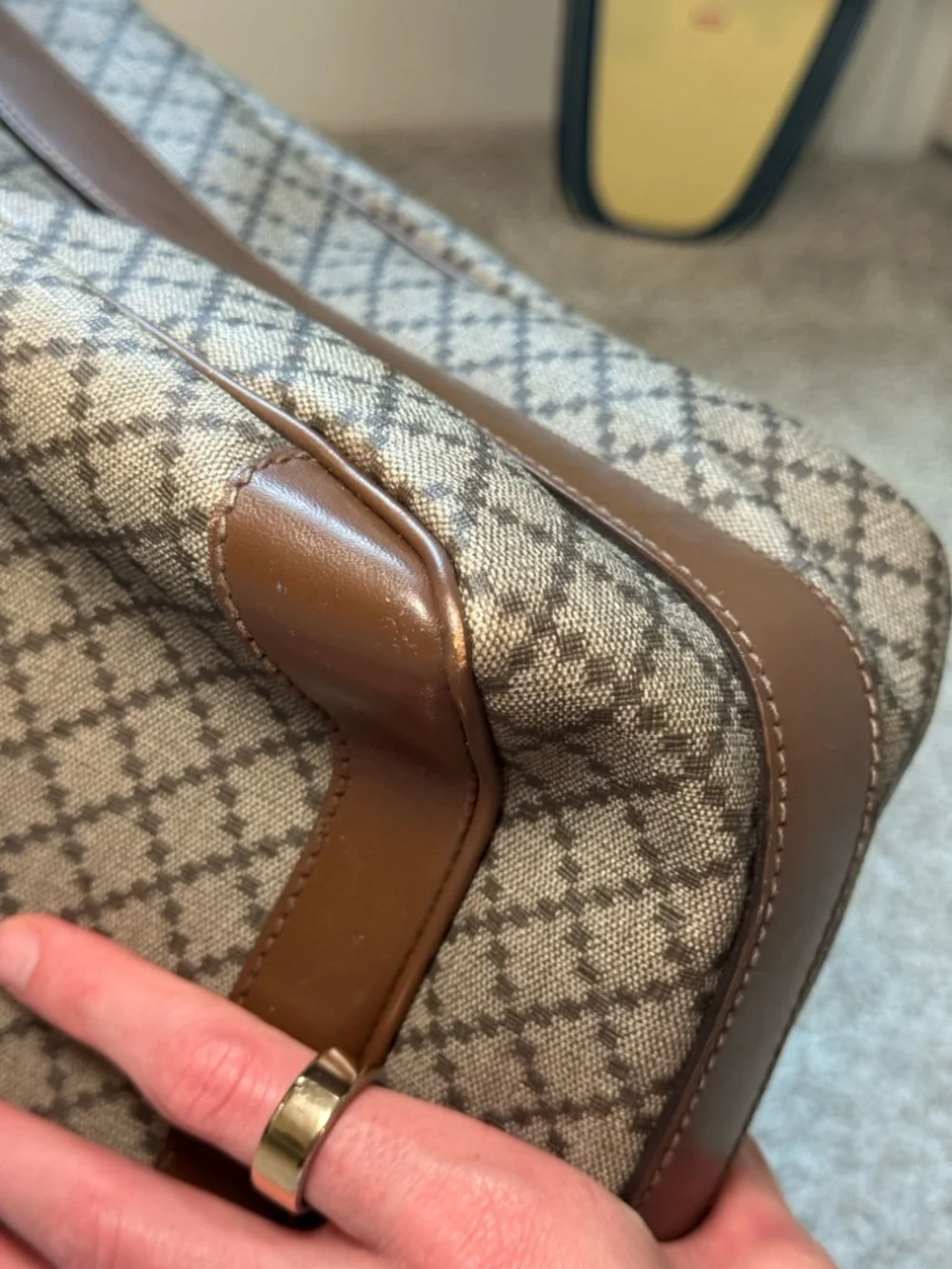 GUCCI Diamante Coated Canvas Messenger Bag - Picture 12 of 16